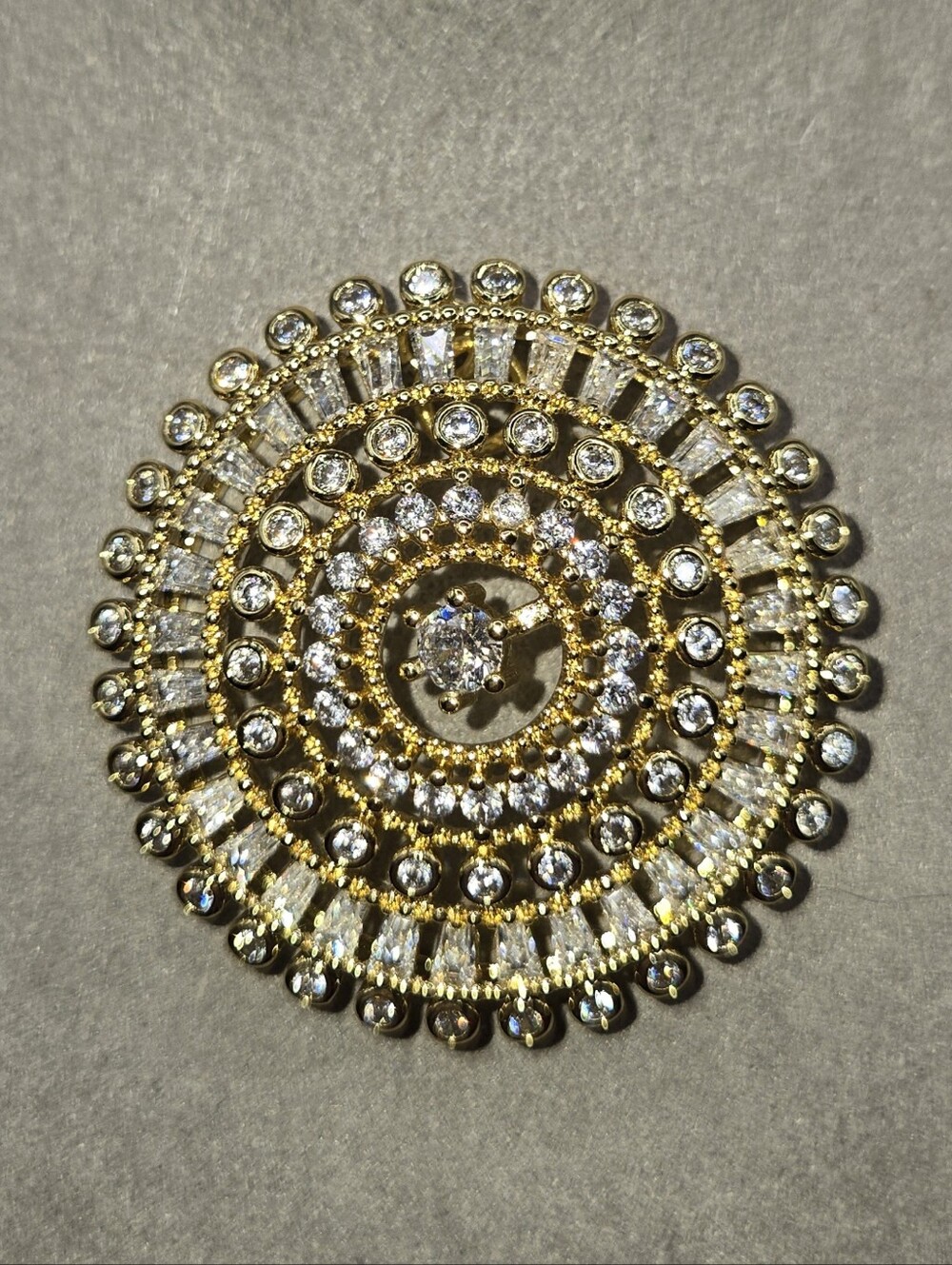 Freida Rothman "Vault" 14k Gold Over Brass Pendan With CZs